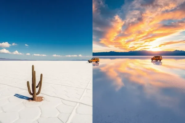 Featured image for Uyuni en época seca o lluviosa: diferencias importantes: Guía Definitiva para Planificar tu Viaje al Salar — Fotografía